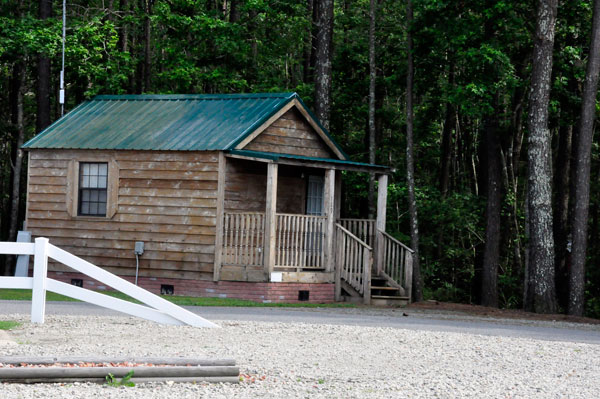 A few cabins for rent in the campground.